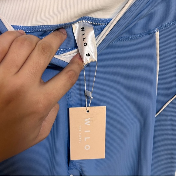 WILO The Label Powder Blue Ribbed Leggings - Picture 3 of 5